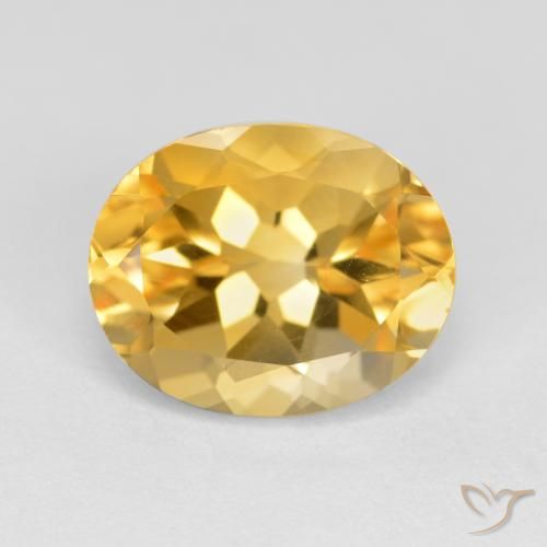3.74ct Natural Gold Citrine, Oval, VVS-VS