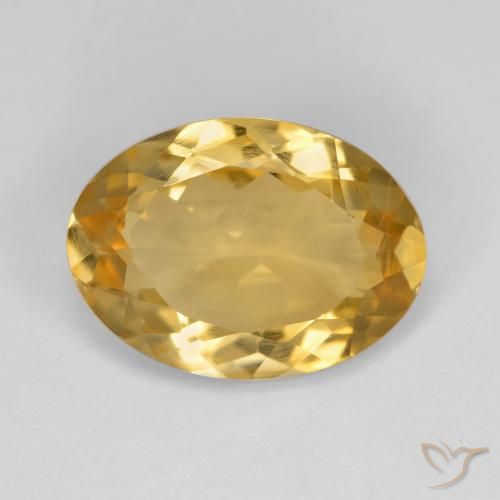 4.12ct Natural Deep Golden Orange Citrine, Oval, VS