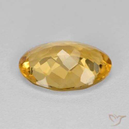 Citrine Gemstone in 14 x 10 mm (calibrated) Size for Sale, Citrine Stone in Deep Golden Orange Color