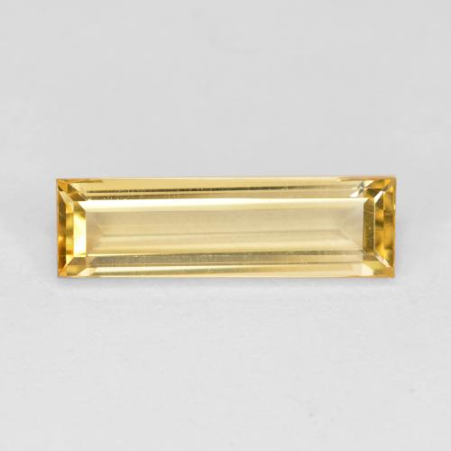 Medium Gold Citrine Gem - 1.7ct Baguette Facet (ID: 574117)