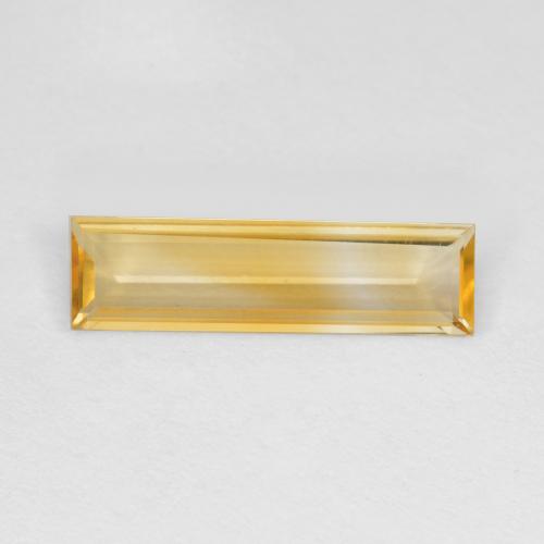 Orange-Gold Citrin Edelstein - 1.1ct Baquette Schliff (ID: 574125)