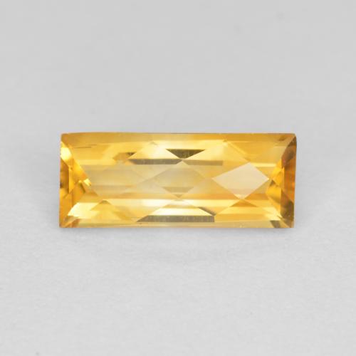 Dorado de calidad Citrina Gema - 1.2ct Corte Baguette y Tablero de Ajedrez (ID: 574127)