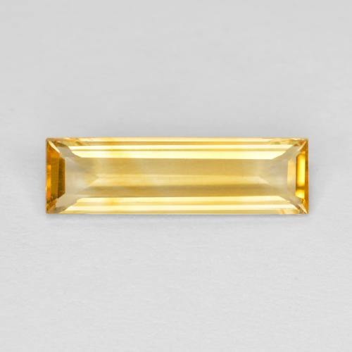 Medium Gold Citrin Edelstein - 1.3ct Baquette Schliff (ID: 574159)