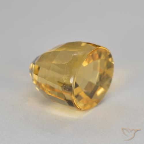 Citrine Gemstone in 7.9 x 6.7 mm Size for Sale, Citrine Stone in Bright Gold Color