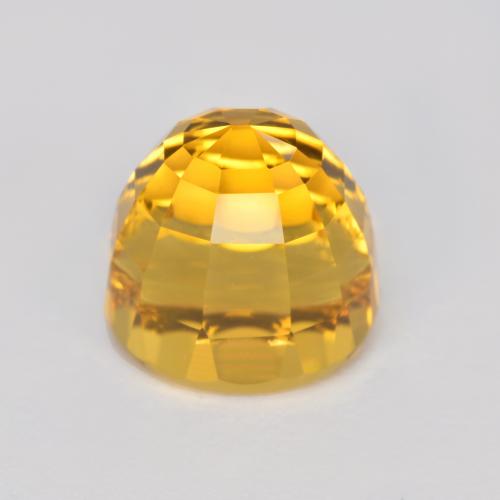 Medium Golden Citrine Gem - 3.2ct Bullet Shape Checkerboard (ID: 574256)