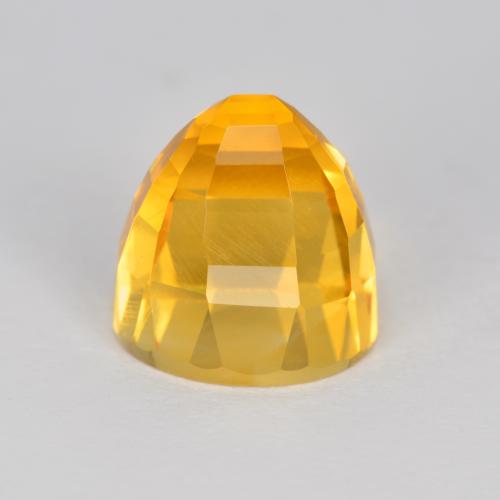 Dark Golden Citrine Gem - 2.7ct Bullet Shape Checkerboard (ID: 574265)
