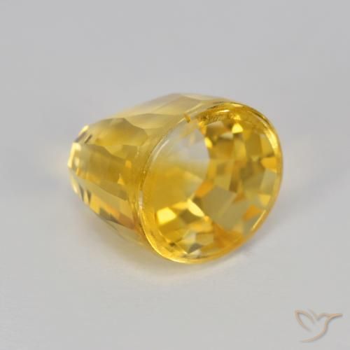 Citrine Gemstone in 8 x 6.7 mm Size for Sale, Citrine Stone in Golden Color