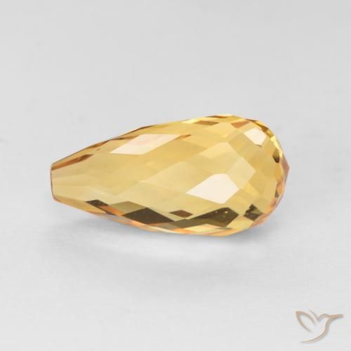 Citrine Gemstone in 12.2 x 6.2 mm Size for Sale, Citrine Stone in Orange-Gold Color