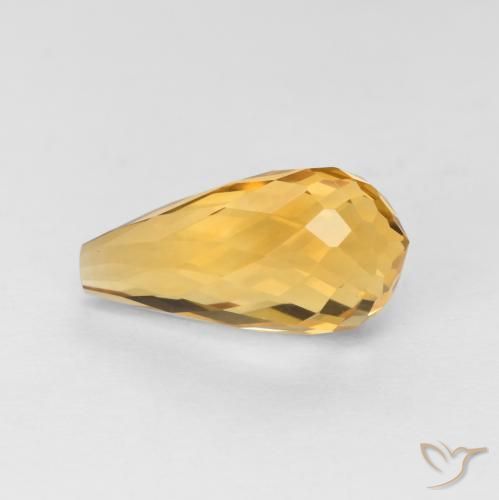 Citrine Gemstone in 12.2 x 6 mm Size for Sale, Citrine Stone in Medium Orange Color