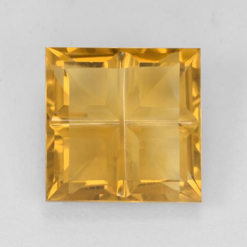 Dark Golden Citrin Edelstein - 4ct Square Mixed-Cut (ID: 574311)