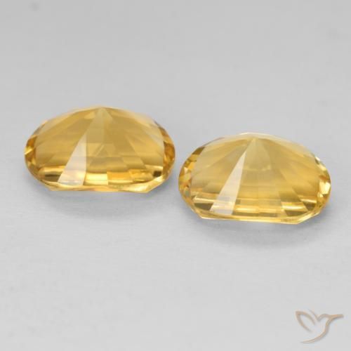 Citrine Gemstones in 10 x 8 mm (calibrated) Size for Sale, Citrine Stones in Medium Golden Color