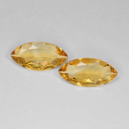 Dark Golden Citrine Gem - 5ct Marquise Facet (ID: 578249)