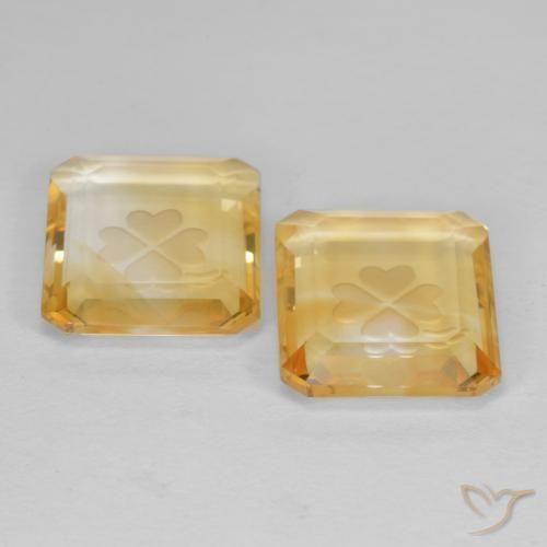 Citrine Gemstones in 12 x 10 mm (calibrated) Size for Sale, Citrine Stones in Gold Color