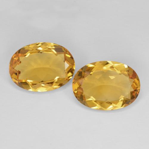 Medium-Dark Golden Citrin Edelstein - 5.5ct Oval facettiert (ID: 578699)
