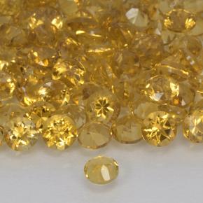 Citrine Gemstone in 3.5 mm (calibrated) Size for Sale, Citrine Stone in Golden Orange Color