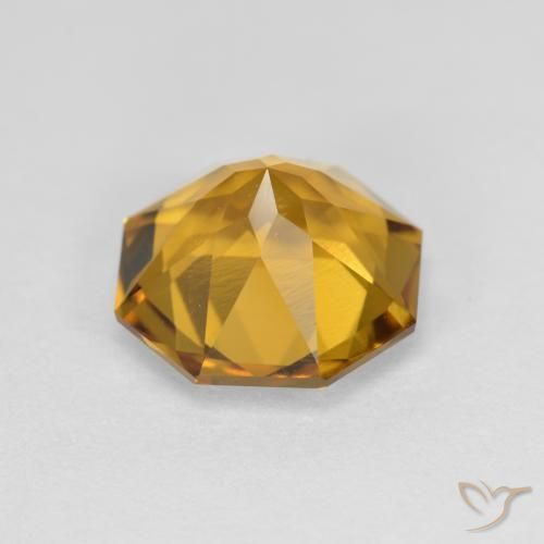 Citrine Gemstone in 9.4 x 9.3 mm Size for Sale, Citrine Stone in Brownish Golden Color