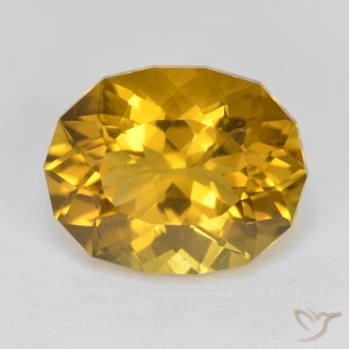 4.09ct Natural Medium Gold Citrine, Fancy, VS