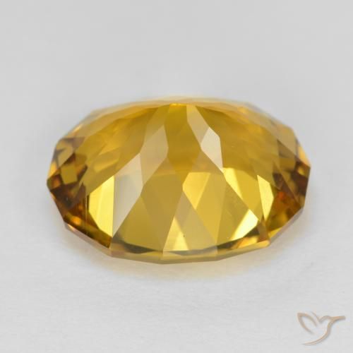 Citrine Gemstone in 11.9 x 9.4 mm Size for Sale, Citrine Stone in Medium Gold Color