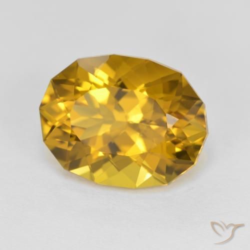 4.35 ct Golden Citrine Stone, Natural Citrine in Fancy Cut Shape for Sale
