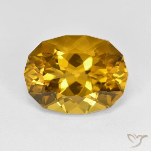 14,4 x 10,9mm fancy-schliff goldener Citrin aus Brasilien, Gewicht 6,84 ct, 1 Stück Citrin - Farbe: Bräunlich-gold, natürlicher Edelstein in VVS-VS Reinheit, Mohs-Härte von 7 Geeignet für den täglichen Gebrauch im Schmuck, Entsperrt das Solarplexus-Chakra , Photo A