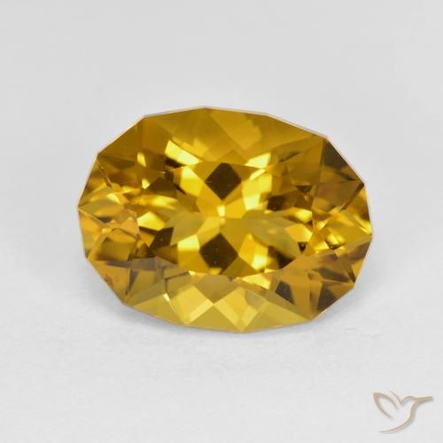 4.37ct Natural Medium Gold Citrine, Fancy, VS