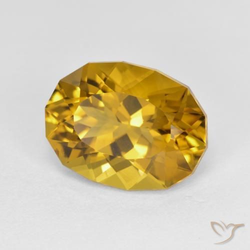 4.37 ct Golden Citrine Stone, Natural Citrine in Fancy Cut Shape for Sale
