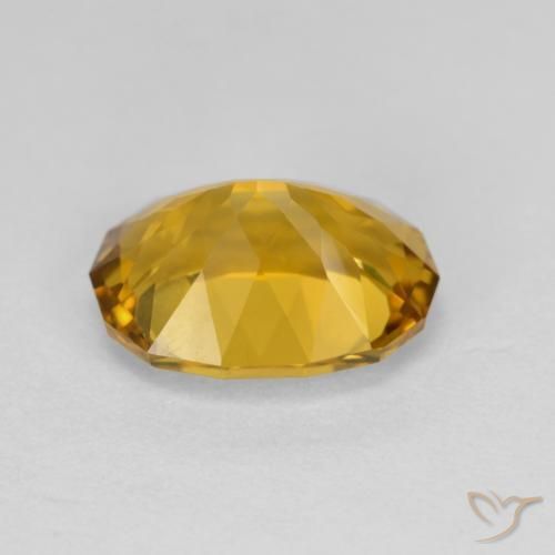 Citrine Gemstone in 11.4 x 8.4 mm Size for Sale, Citrine Stone in Medium Gold Color