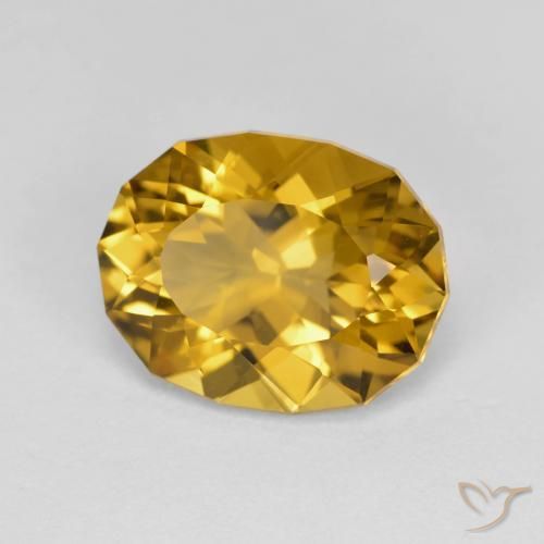 4.10 ct Golden Citrine Stone, Natural Citrine in Fancy Cut Shape for Sale