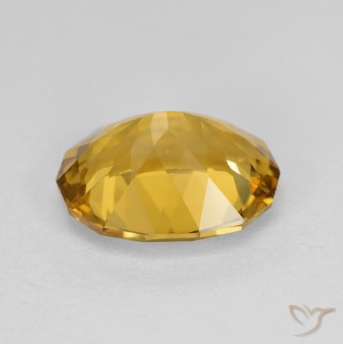 Citrine Gemstone in 12.3 x 9.5 mm Size for Sale, Citrine Stone in Brownish Golden Color