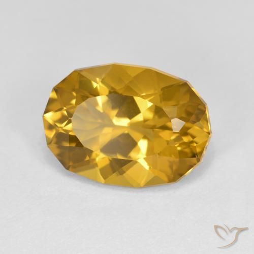 3.37 ct Golden Citrine Stone, Natural Citrine in Fancy Cut Shape for Sale