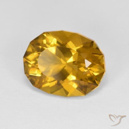 4.14 ct Golden Citrine Stone, Natural Citrine in Fancy Cut Shape for Sale