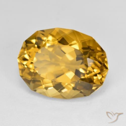 9.60 ct Golden Citrine Stone, Natural Citrine in Fancy Cut Shape for Sale