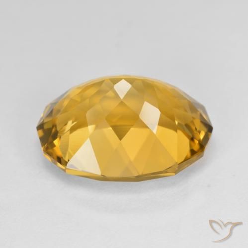 Citrine Gemstone in 16 x 12 mm (calibrated) Size for Sale, Citrine Stone in Golden-Brown Color
