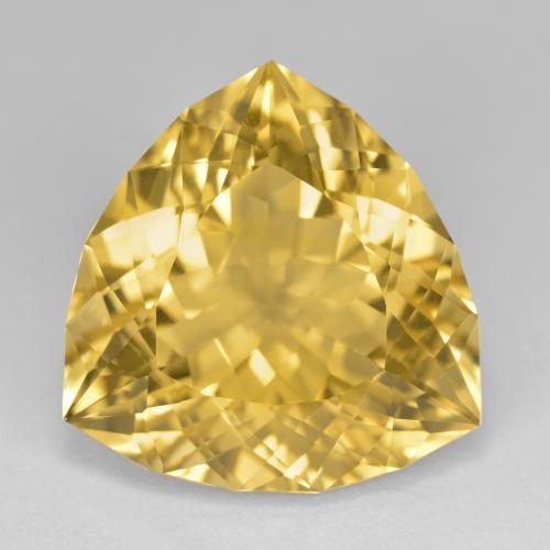 19.2 x 18.9mm Trillion Facet Golden Citrine from Brazil, Weight of 20.57ct, Natural untreated Gemstone in VVS-VS Clarity, 1pc Citrine - Color: Golden, Mohs Hardness of 7 suitable for daily wear jewelry, Year of the Rooster Gemstone, Photo A