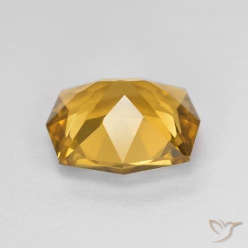 Citrine Gemstone in 10.6 x 9.7 mm Size for Sale, Citrine Stone in Brownish Golden Color