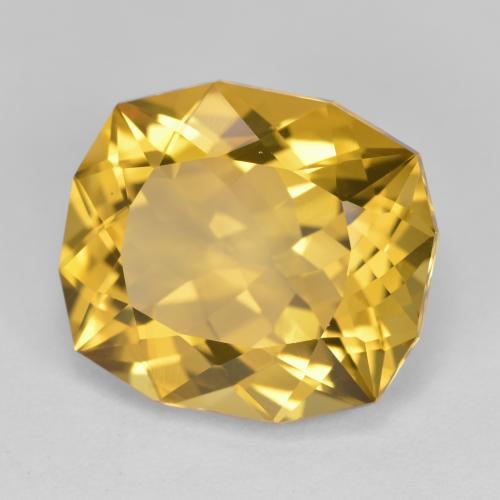 12.87 ct Golden Citrine Stone, Natural Citrine in Fancy Cut Shape for Sale
