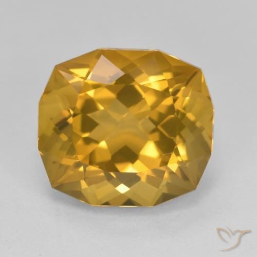 8.26 ct Golden Citrine Gemstone, Citrine Gem in Fancy Cut Shape for Sale.