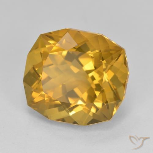 8.26 ct Golden Citrine Stone, Natural Citrine in Fancy Cut Shape for Sale