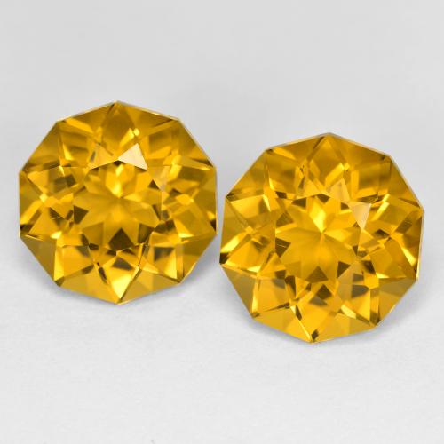 Deep Golden Orange Citrine Gem - 3.9ct Fancy Cut (ID: 600699)