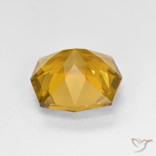 Citrine Gemstone in 9.5 x 9.4 mm Size for Sale, Citrine Stone in Orange-Gold Color
