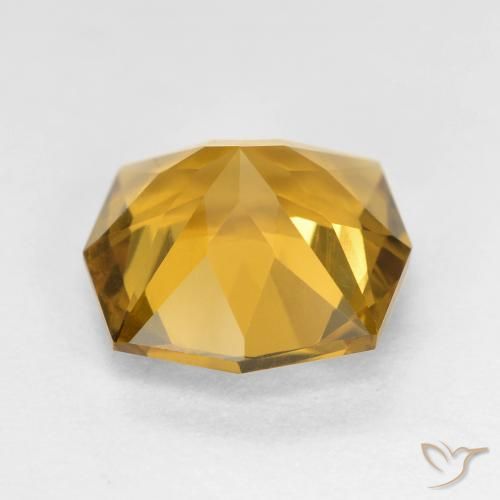 Citrine Gemstone in 9.6 x 9.5 mm Size for Sale, Citrine Stone in Orange-Gold Color