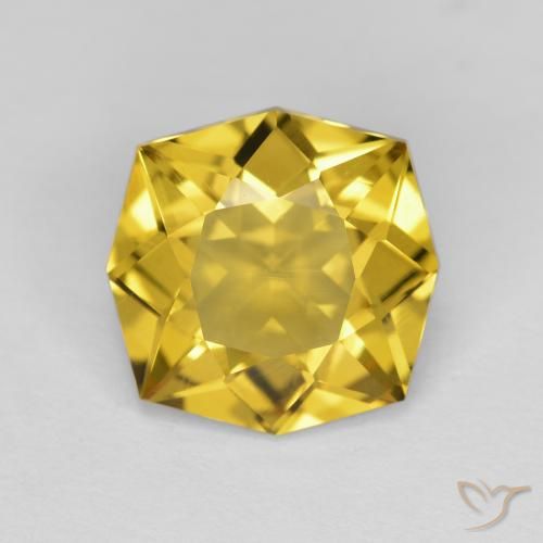2.54ct Natural Golden Citrine, Emerald Cut, VVS