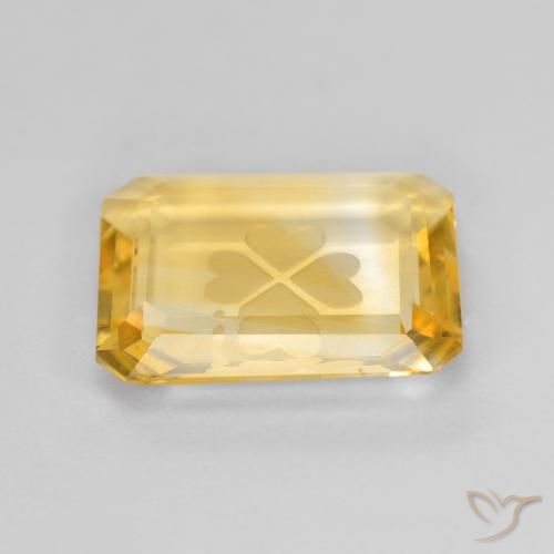 Citrine Gemstone in 12 x 10 mm (calibrated) Size for Sale, Citrine Stone in Bright Gold Color