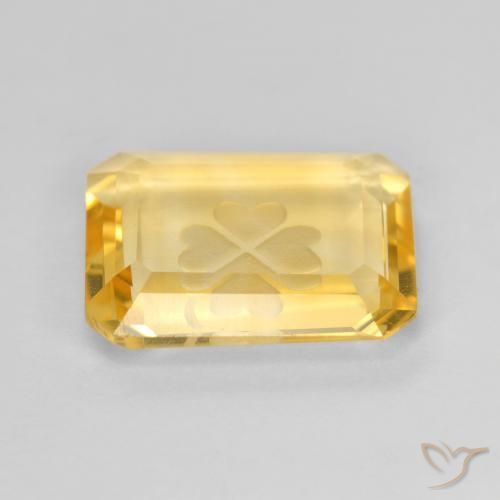 Citrine Gemstone in 12 x 10 mm (calibrated) Size for Sale, Citrine Stone in Medium Gold Color