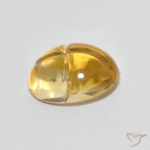 Citrine Gemstone in 10 x 8 mm (calibrated) Size for Sale, Citrine Stone in Golden-Orange Color