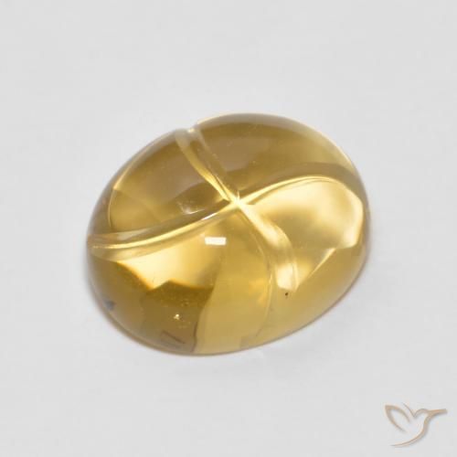 2.70 ct Golden Citrine Stone, Natural Citrine in Carved Oval Shape for Sale