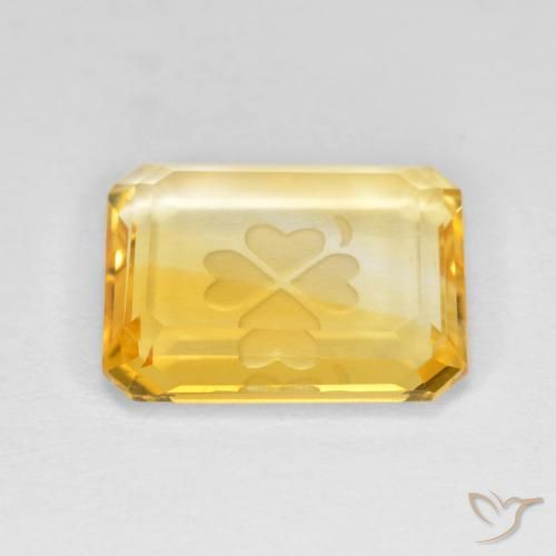 Citrine Gemstone in 12 x 10 mm (calibrated) Size for Sale, Citrine Stone in Medium Golden Color