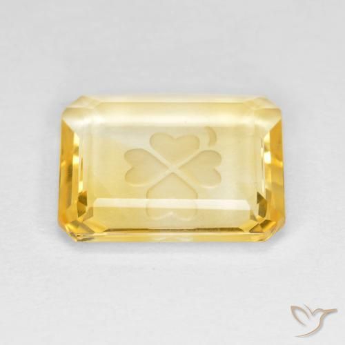 Citrine Gemstone in 12 x 10 mm (calibrated) Size for Sale, Citrine Stone in Medium Gold Color