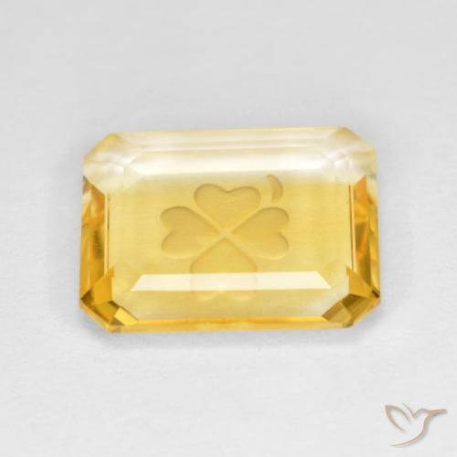 Citrine Gemstone in 12 x 10 mm (calibrated) Size for Sale, Citrine Stone in Medium Gold Color