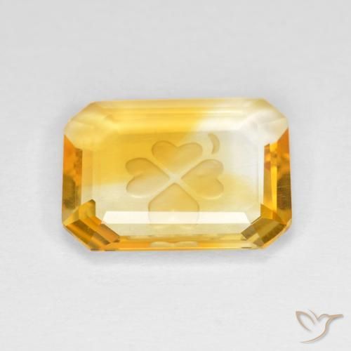 Citrine Gemstone in 12 x 10 mm (calibrated) Size for Sale, Citrine Stone in Medium Golden Color